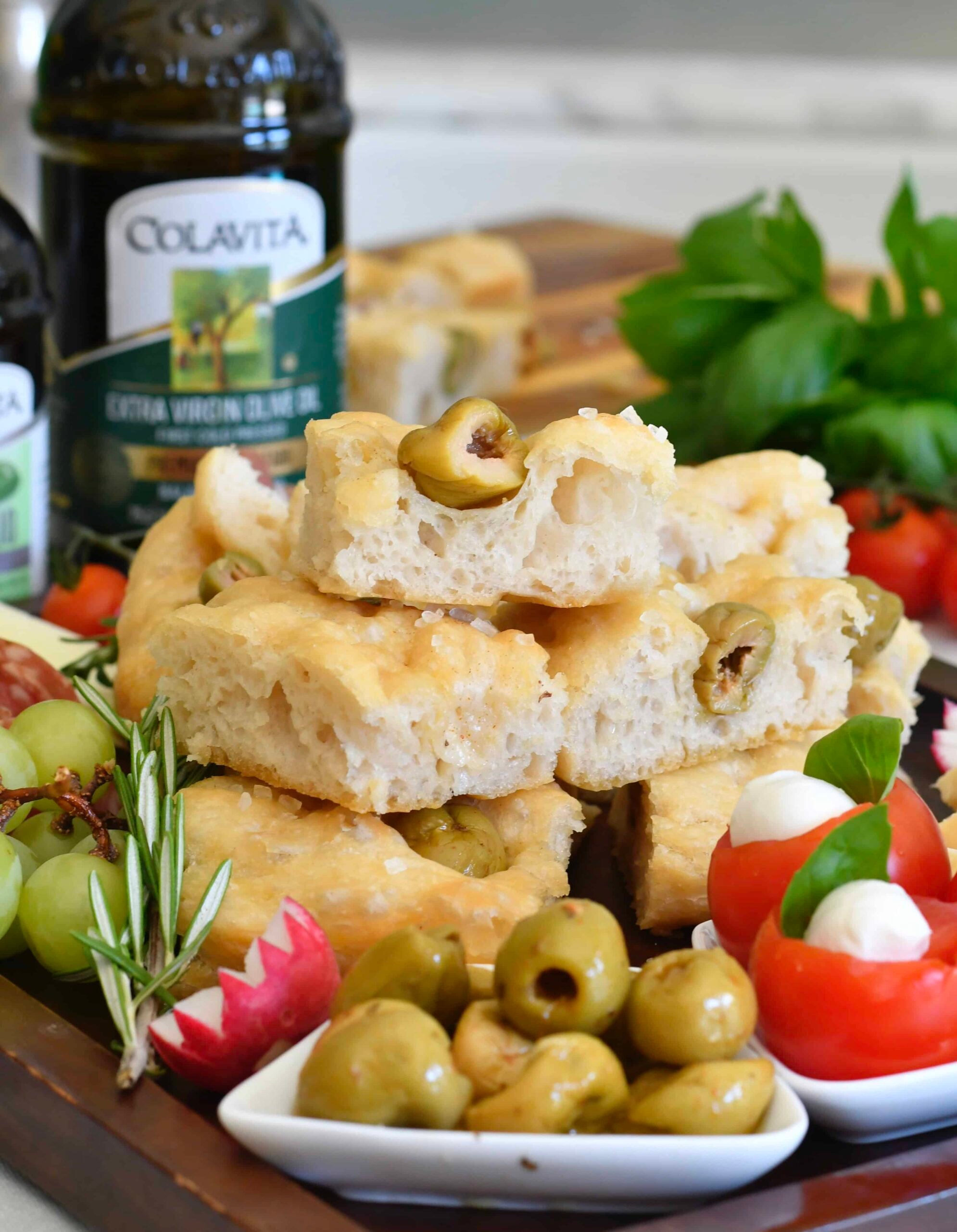 Italian Focaccia Bread with Olives