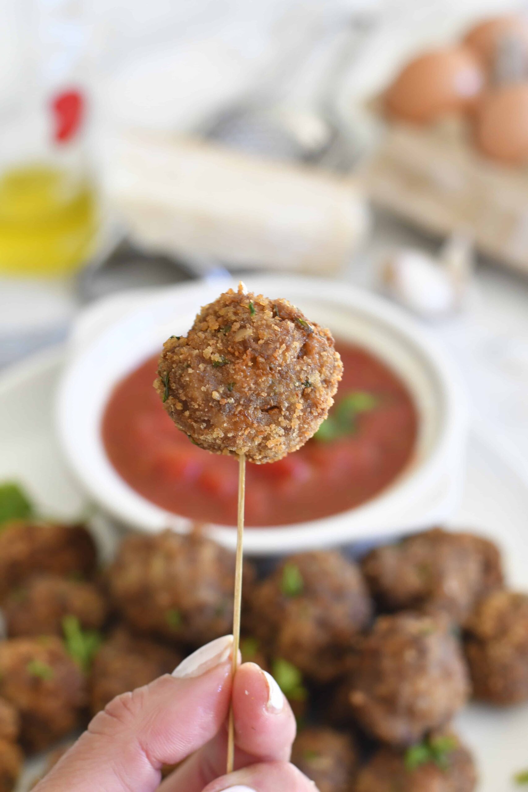 talian Fried (or AirFried) Meatball - Polpette Fritte