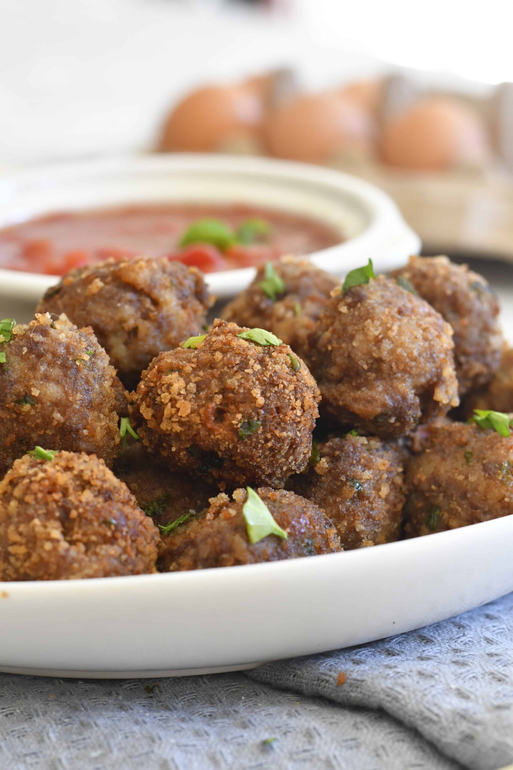 talian Fried (or AirFried) Meatball - Polpette Fritte