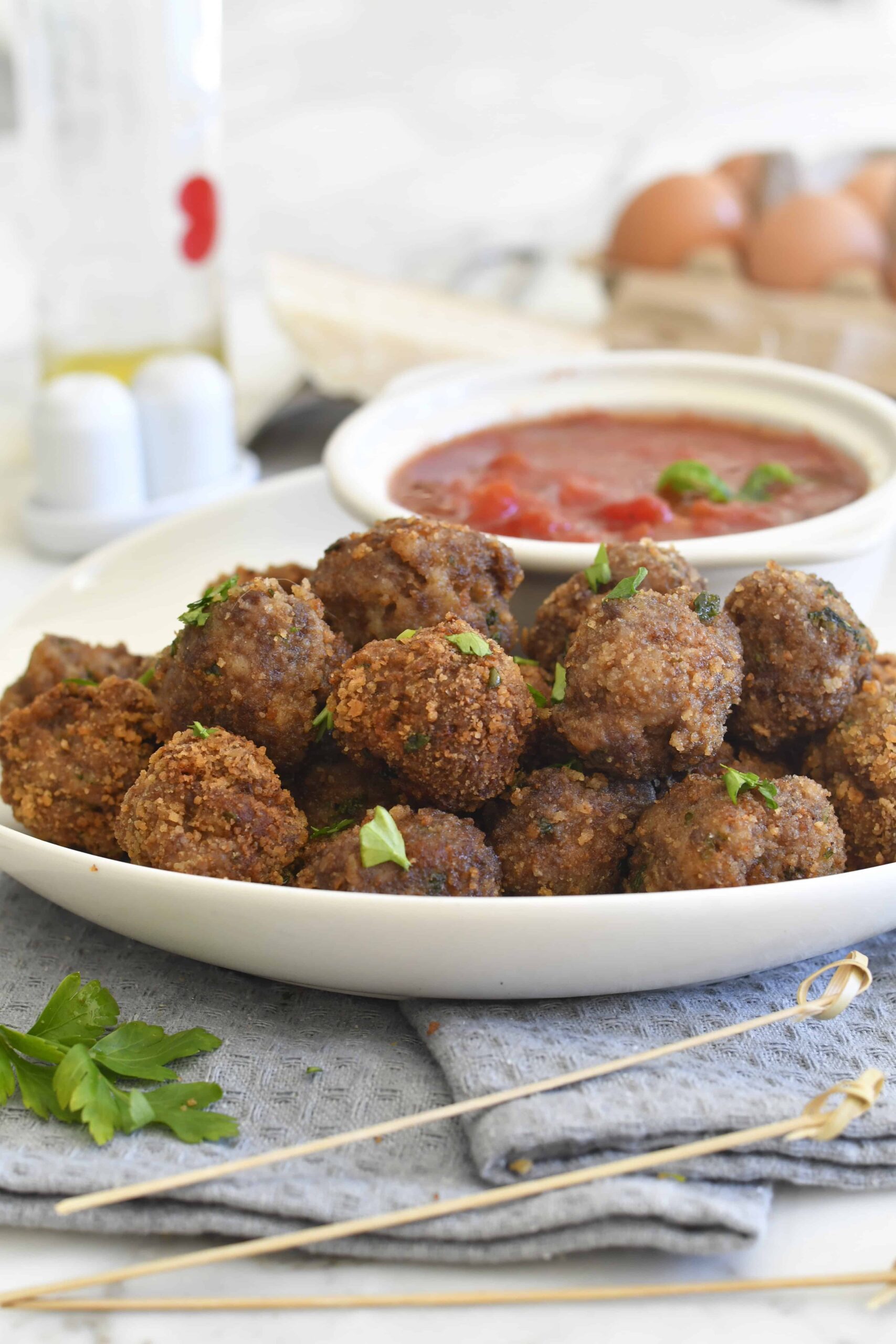 talian Fried (or AirFried) Meatball - Polpette Fritte