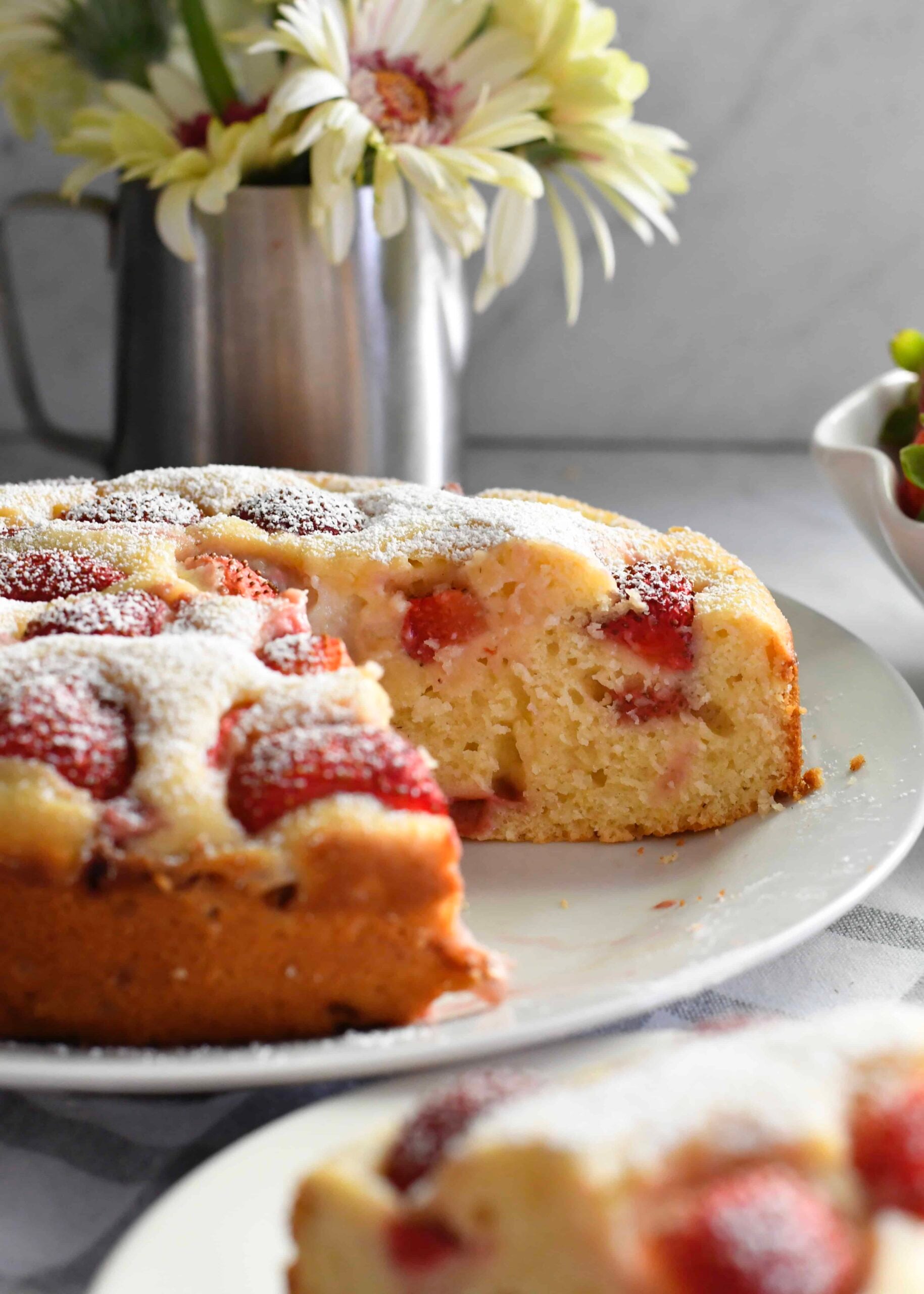 Strawberry Lemon Ricotta Cake