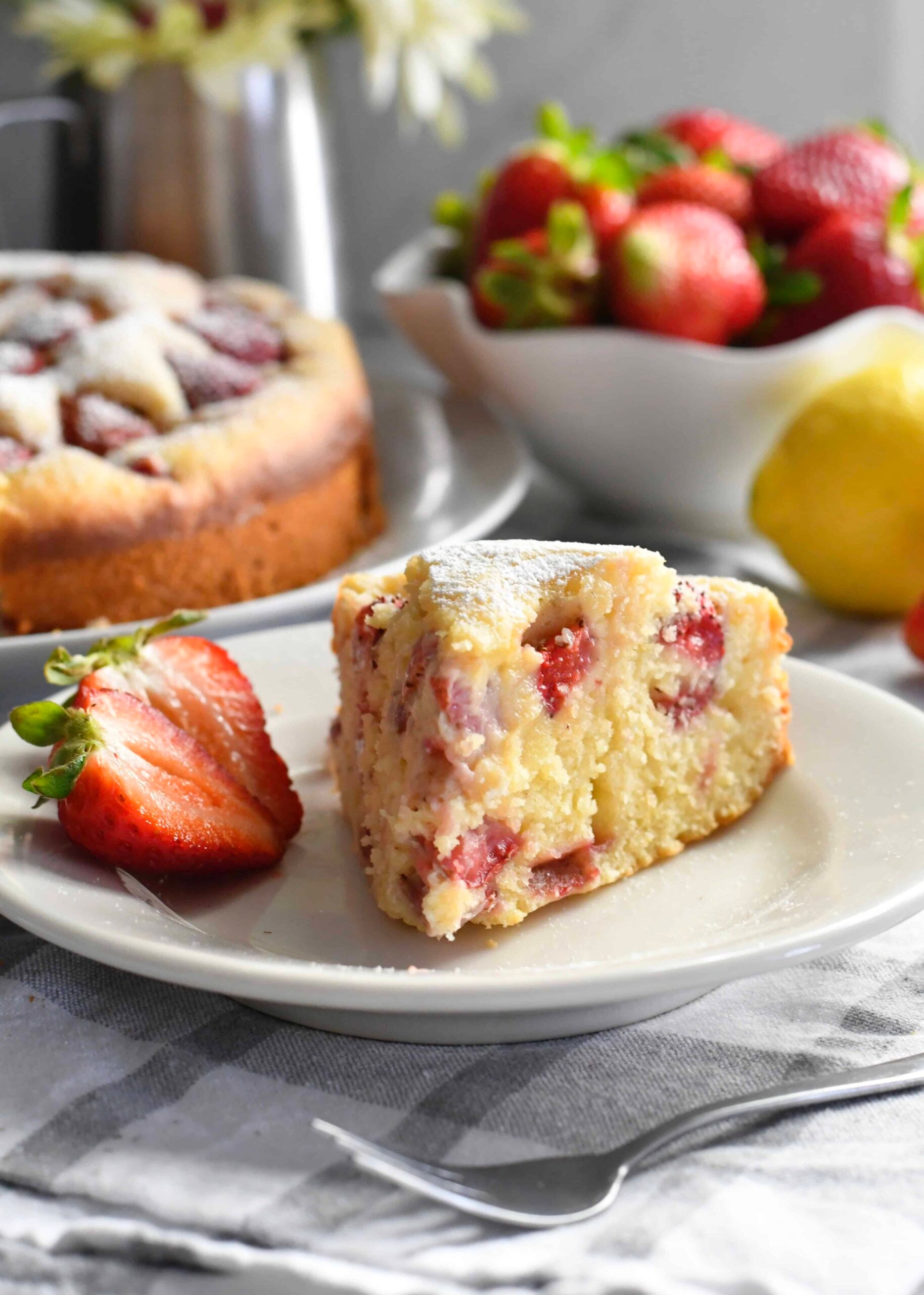 Strawberry Lemon Ricotta Cake