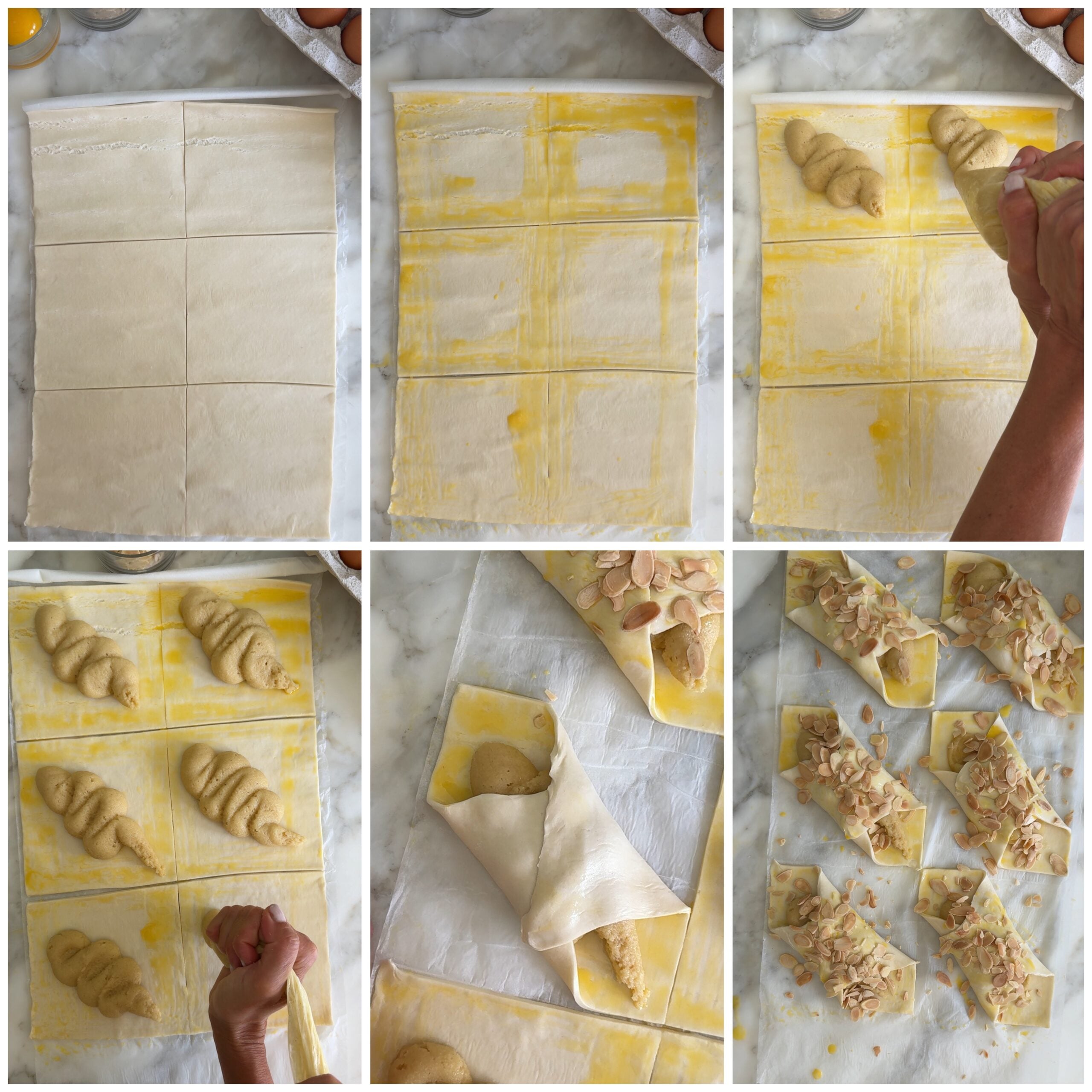 Flaky Almond Frangipane Puff Pastries