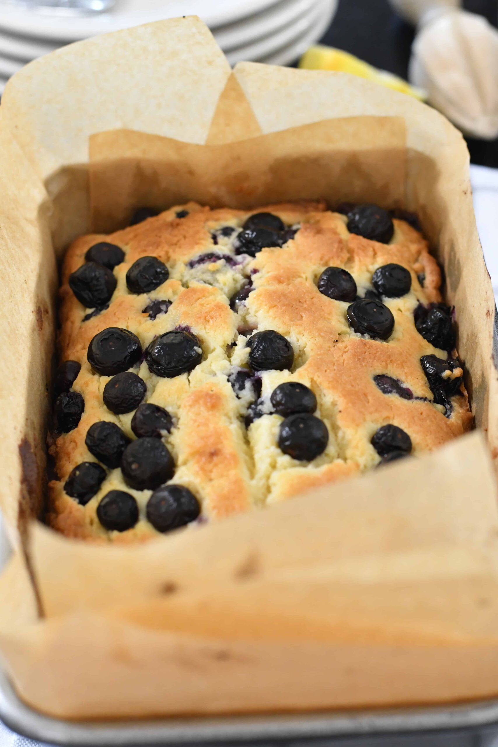 Gluten-Free Blueberry Lemon Loaf Cake