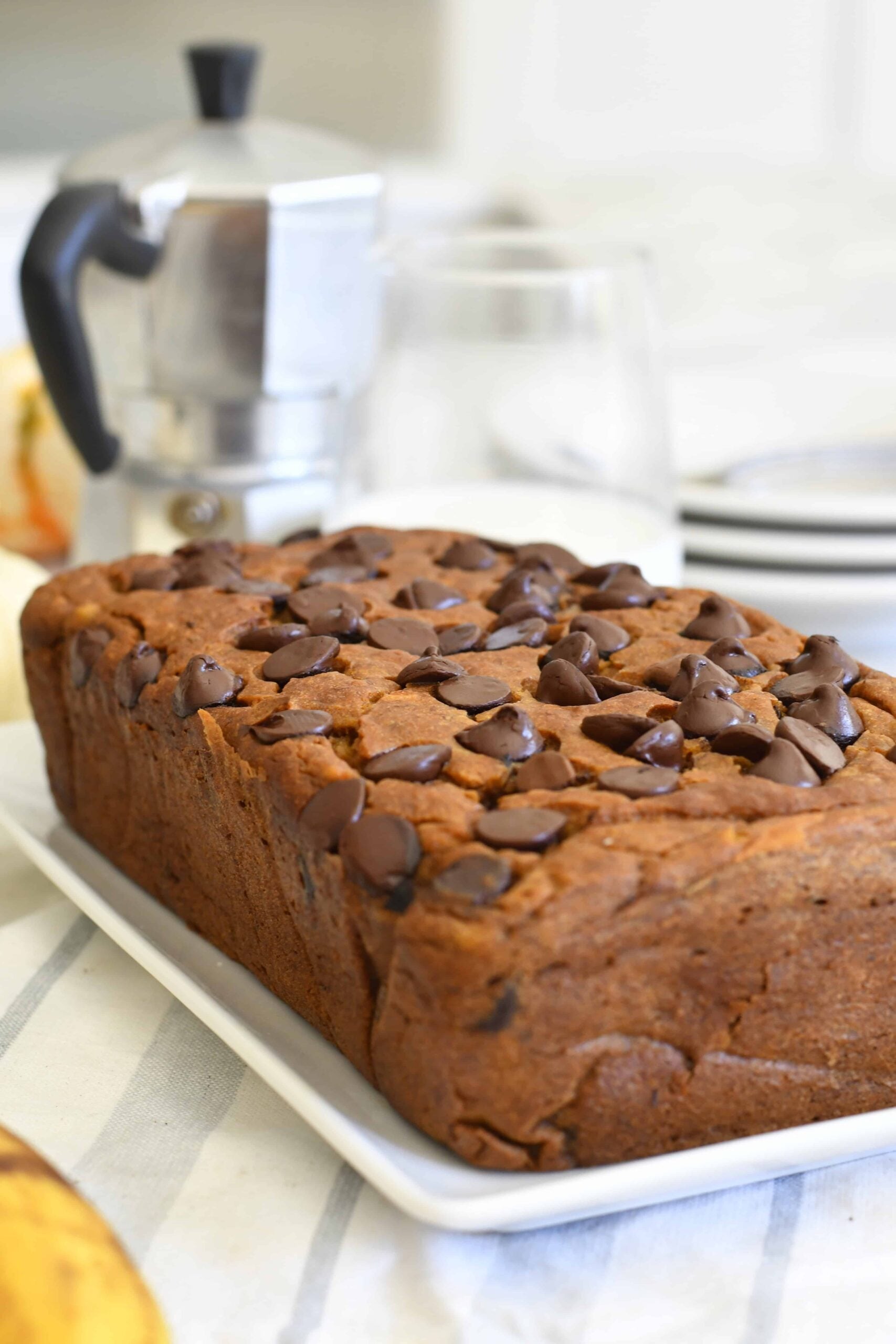 Pumpkin Banana Bread with Chocolate Chips