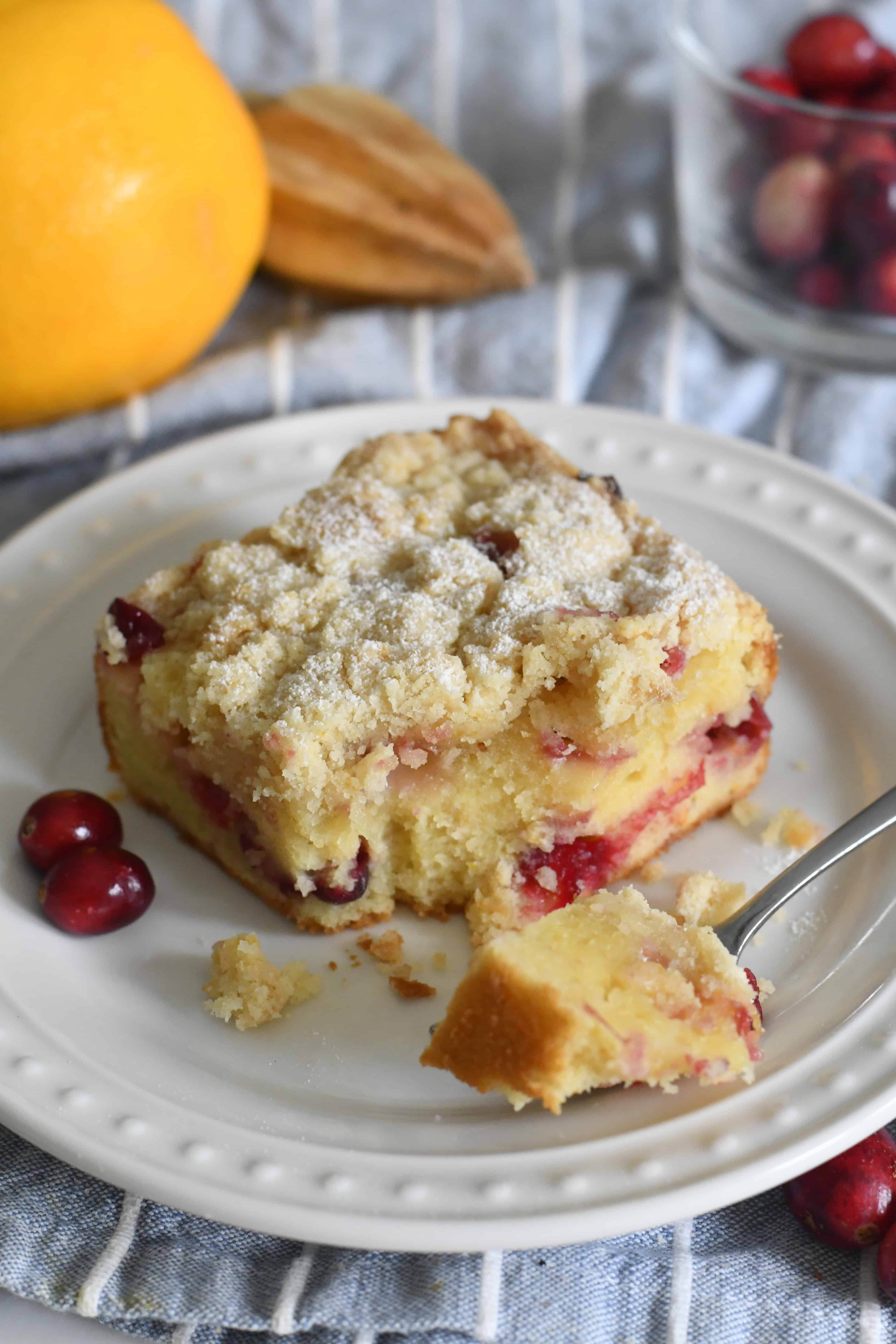 Cranberry Orange Crumble Cake