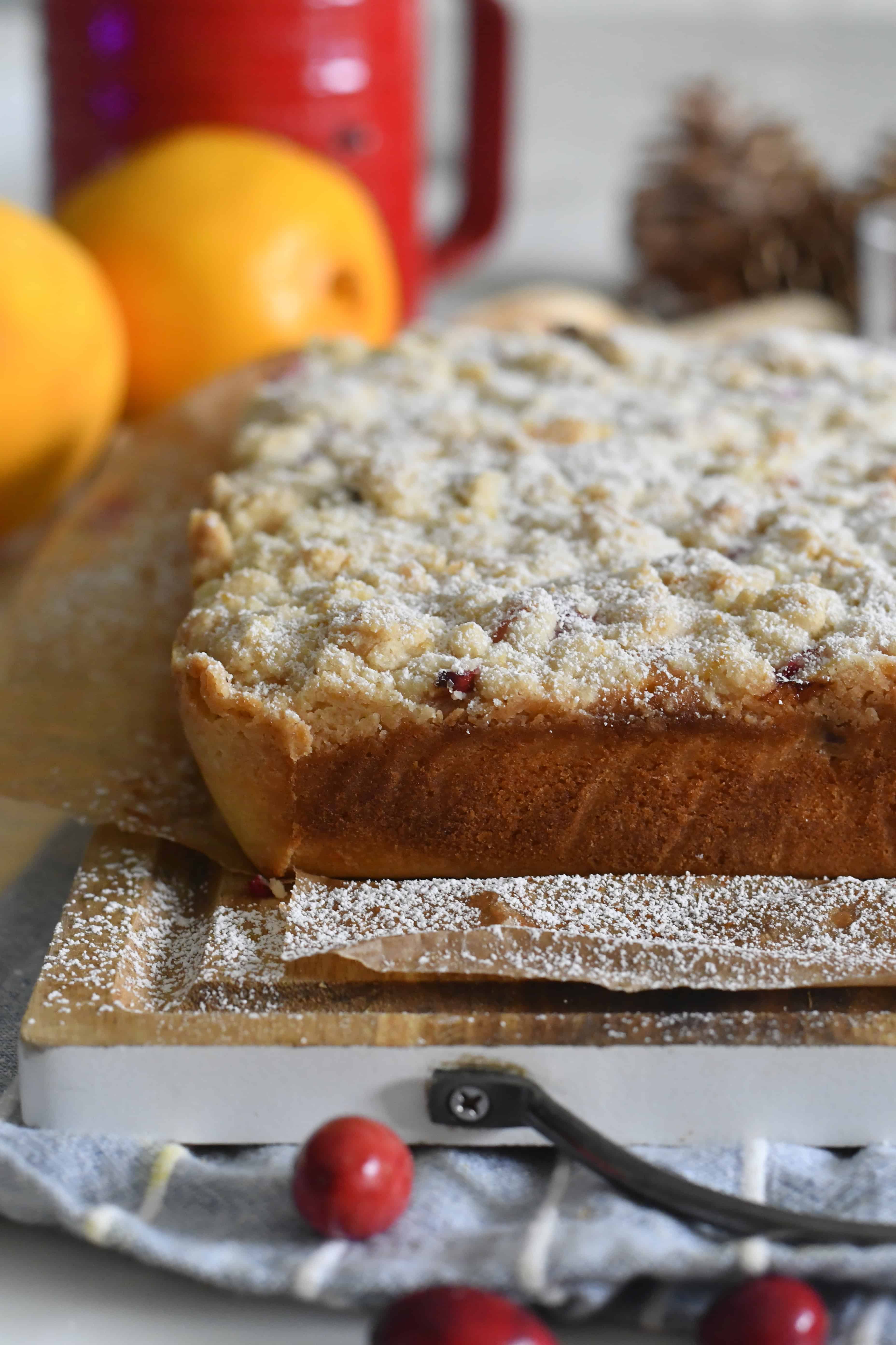 Cranberry Orange Crumble Cake