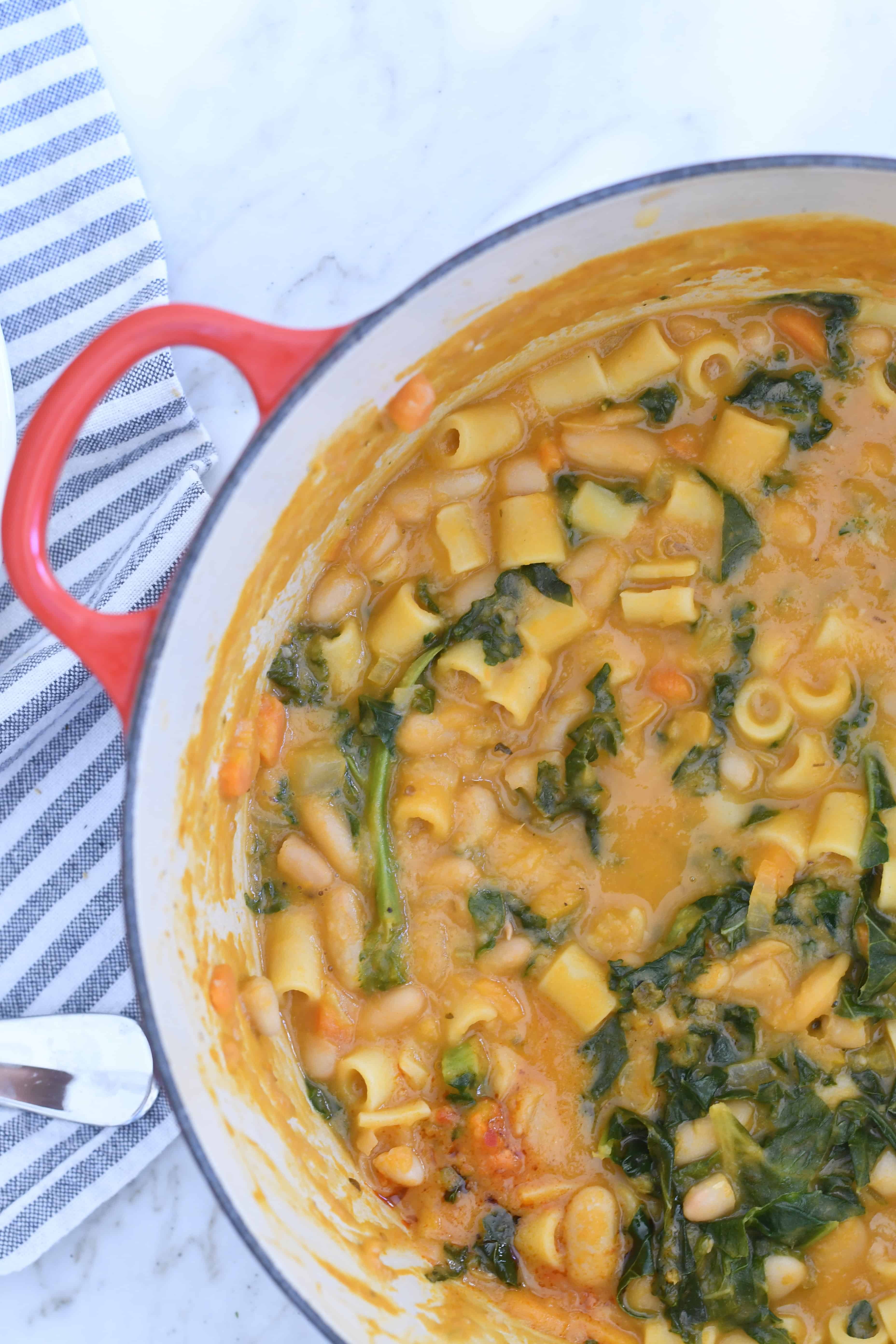 Tuscan Cannellini Bean Soup with Ditalini Pasta