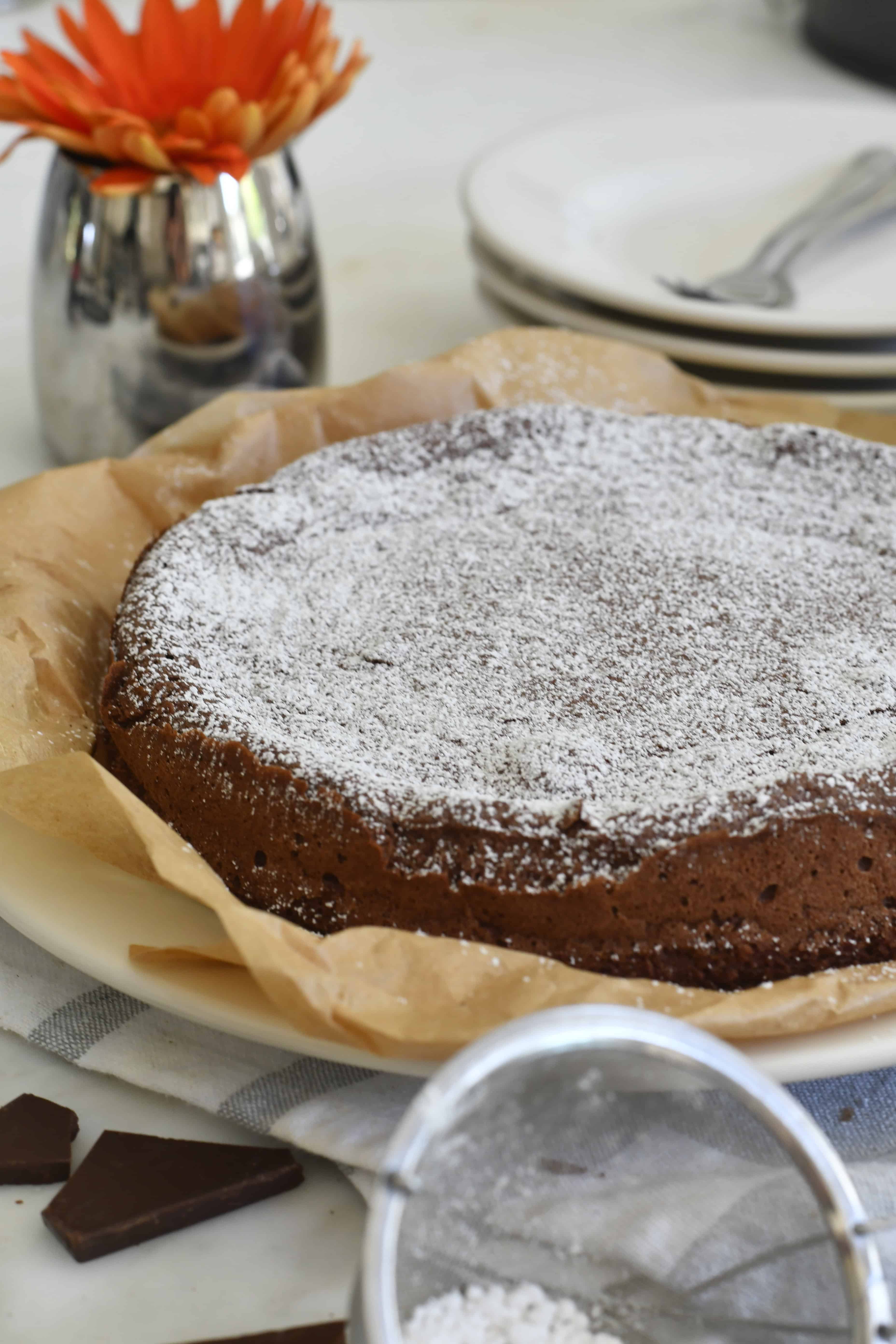 Classic Torta Tenerina — Italian Flourless Chocolate Cake