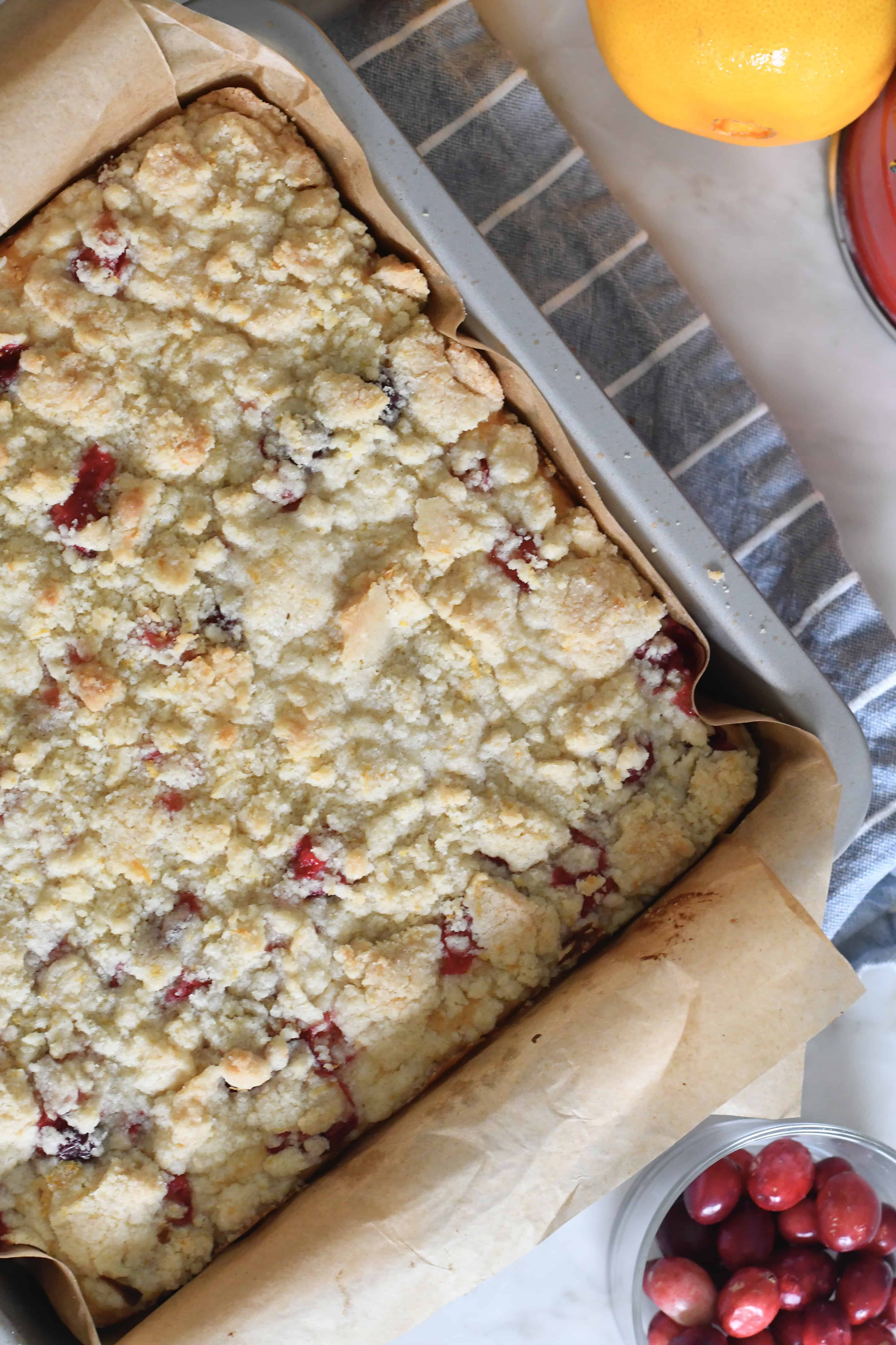 Cranberry Orange Crumble Cake