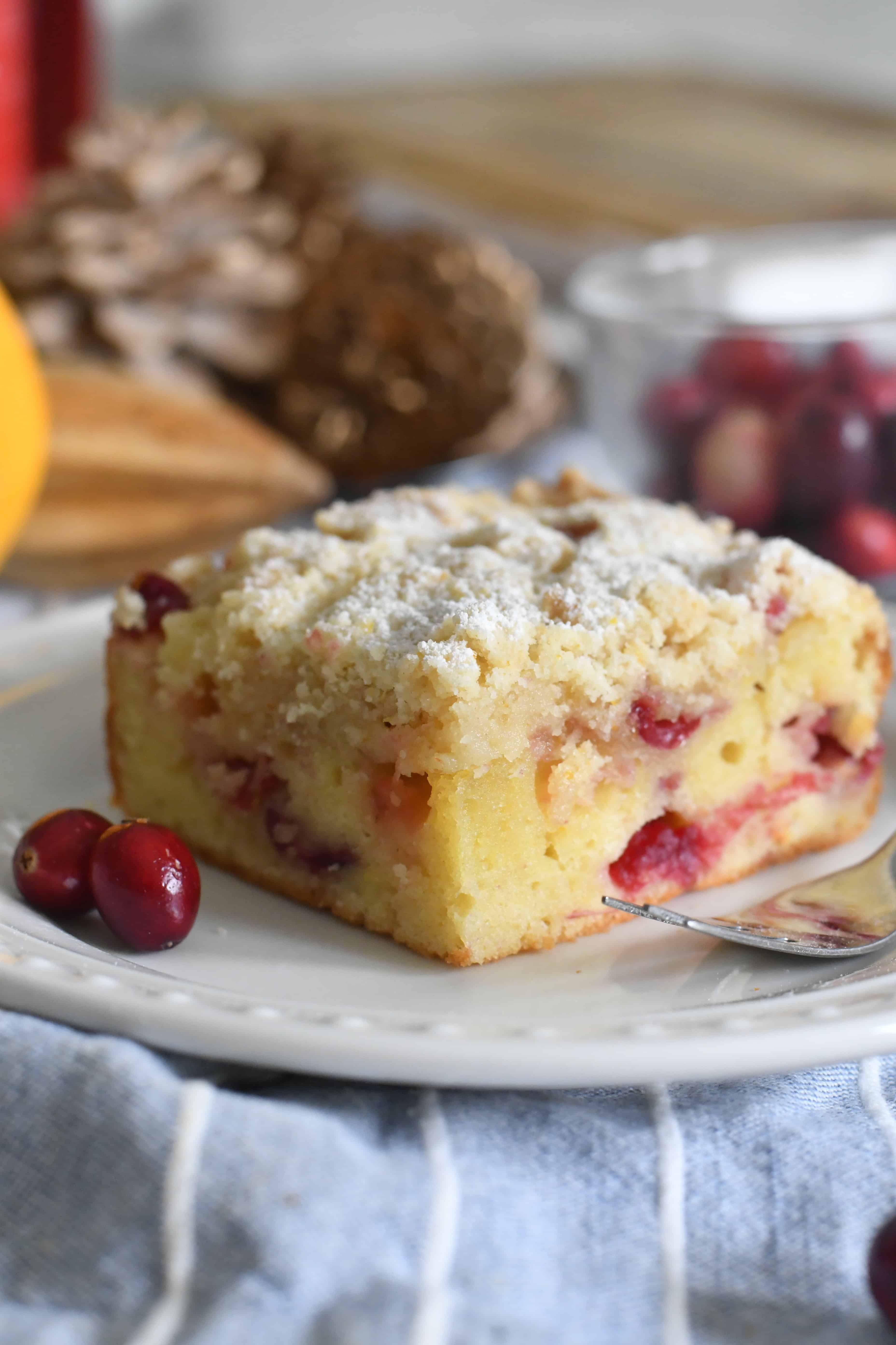 Cranberry Orange Crumble Cake