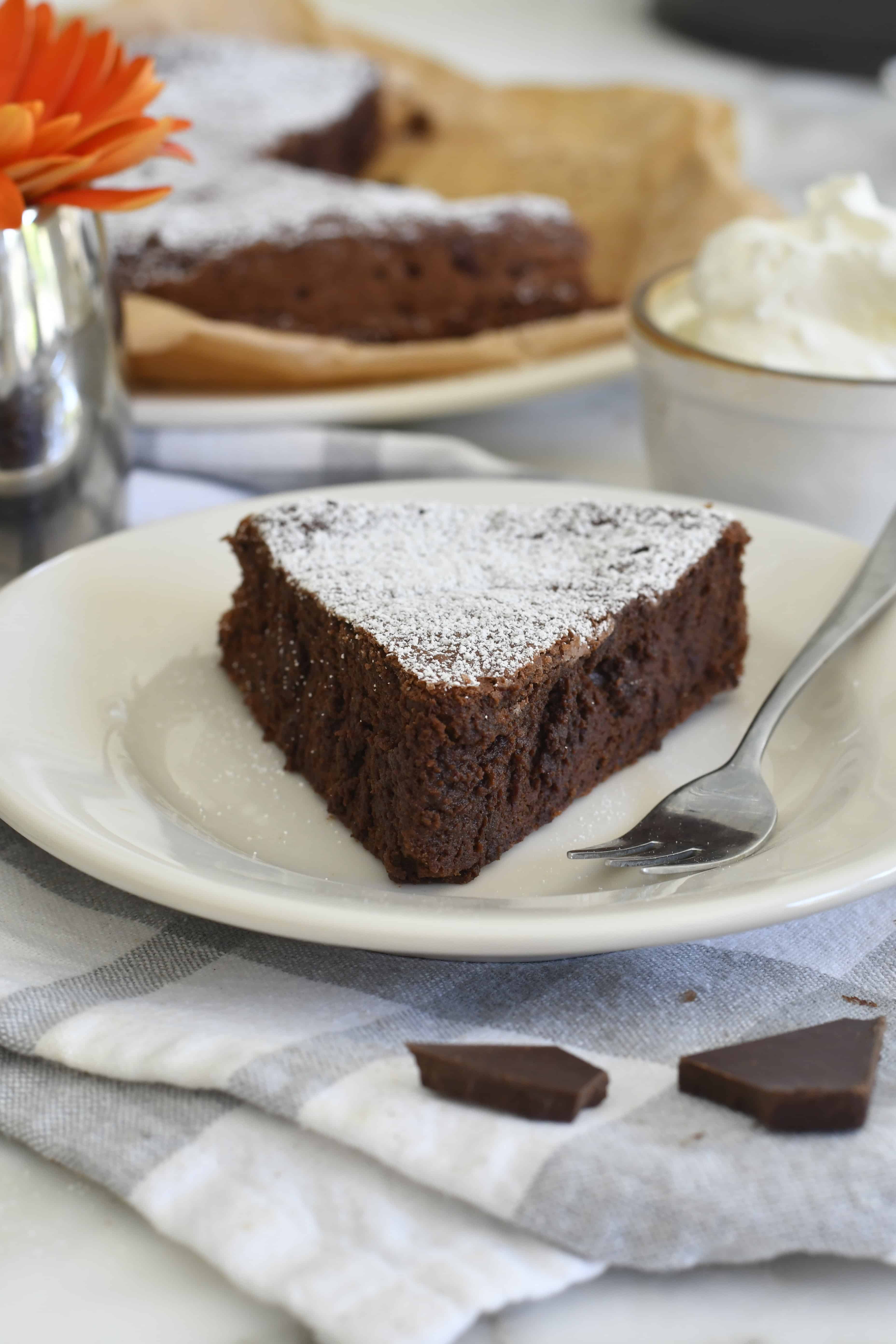 Classic Torta Tenerina — Italian Flourless Chocolate Cake