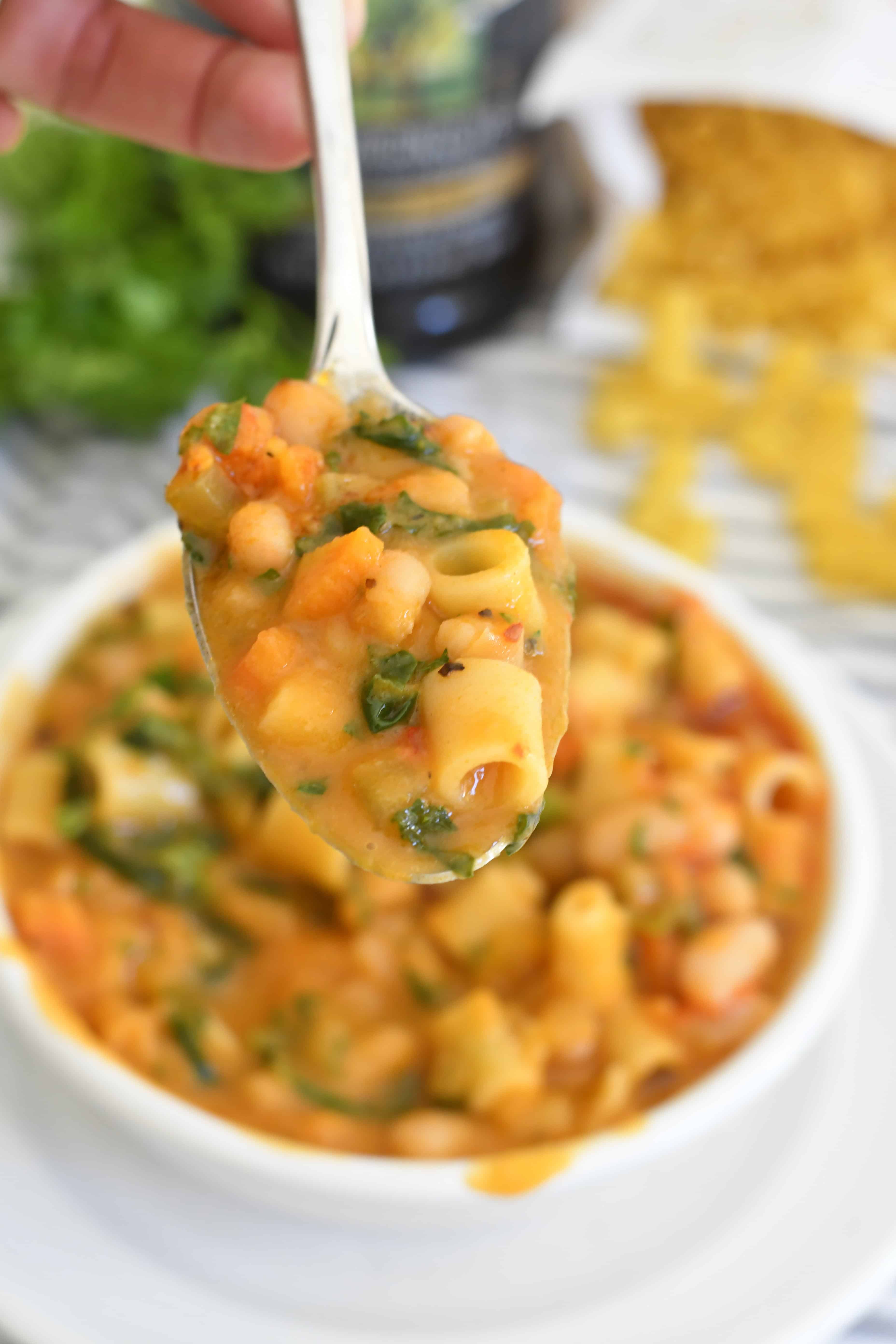 Tuscan Cannellini Bean Soup with Ditalini Pasta