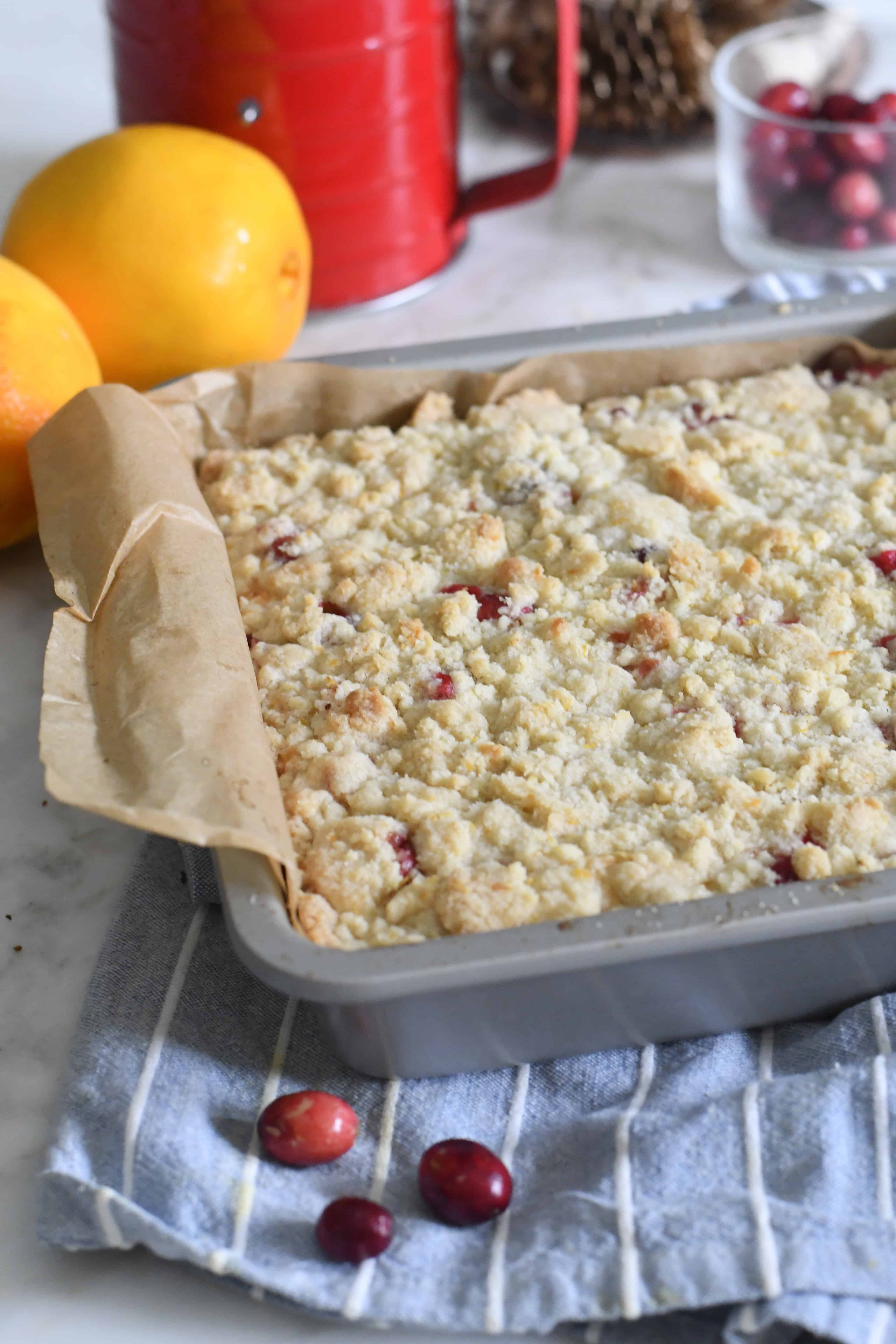 Cranberry Orange Crumble Cake