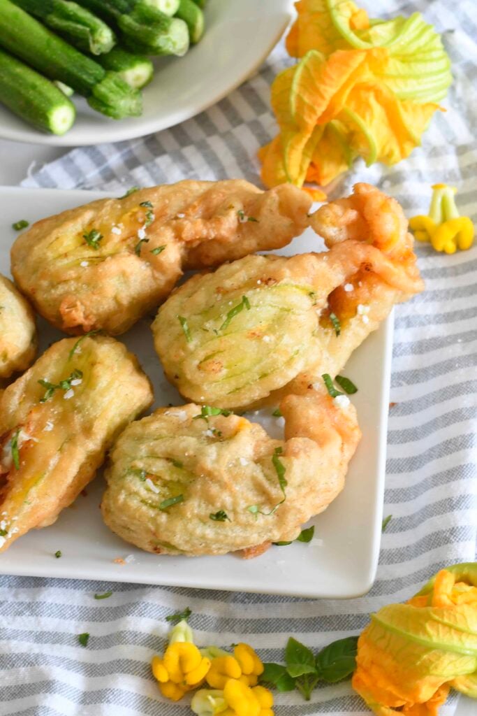Italian Stuffed Zucchini Blossoms (Fiori di Zucca Ripieni)
